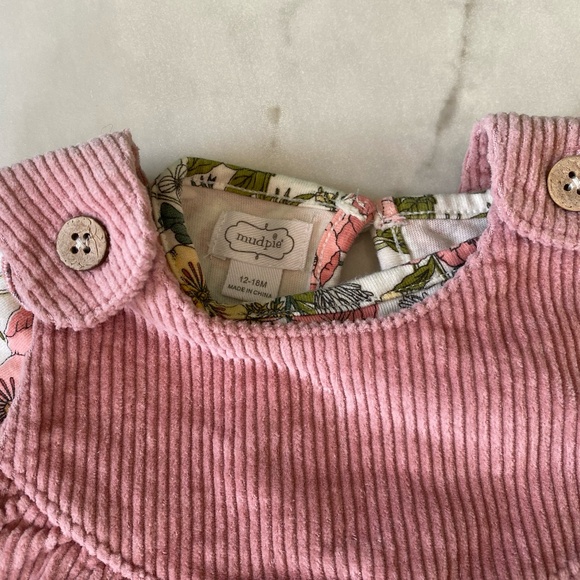 Mud Pie Corduroy Shortalls 12-18 months - Picture 3 of 6